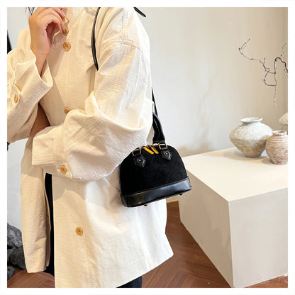 Trend Luxury Designer Ladies Handbag Women's Vintage PU Leather Shell Bag Casual Crossbody Bags for Women Shoulder Bag for Phone