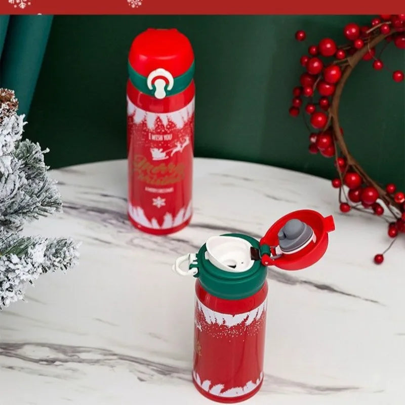 Hot 304 Stainless Steel Christmas and New Year Gift Bouncing Insulated Cup, Creative Water Cup, Internet Famous Minimalist Cup L