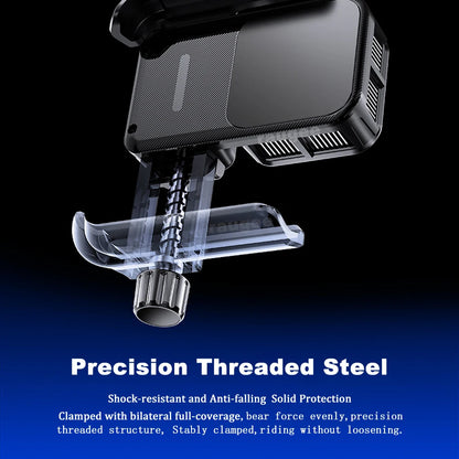 Motorcycle Cooling Phone Holder Mobile Phone Bracket 360° Rotation Shock-Resistant Navigation Cycling Cooling Stand Holder