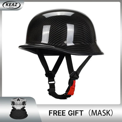 Newest Trend Motocycle Helmets Carbon Fiber Half Face Helmet Ultra Lightweight Carbon Shell Safety Cap DOT Approved 1/2 Helmet