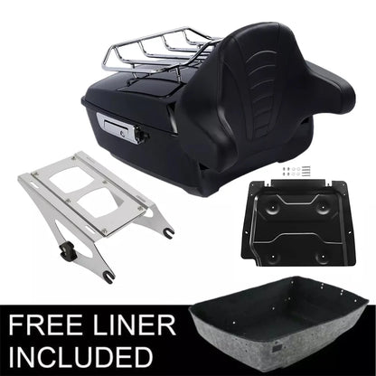 Motorcycle King Trunk Pad Plate Mount Rack For Harley Touring Road Glide Street Glide 2014-2025