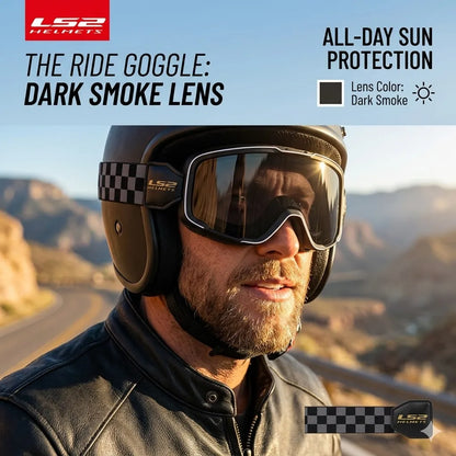 LS2 Original Motocross Glasses Windproof UV Protective Motorcycle Goggles Off-Road Dirt Bike MTB MX Racing Eyewear Men Women