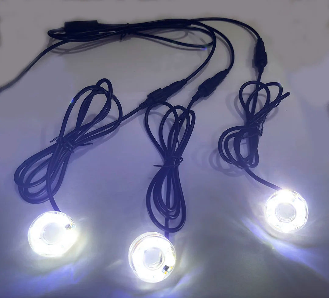Underwater Lights 6-LED Light Ring For Fountain Fish Pond Water Garden 12V with Transformer tabletop water pump Decorative