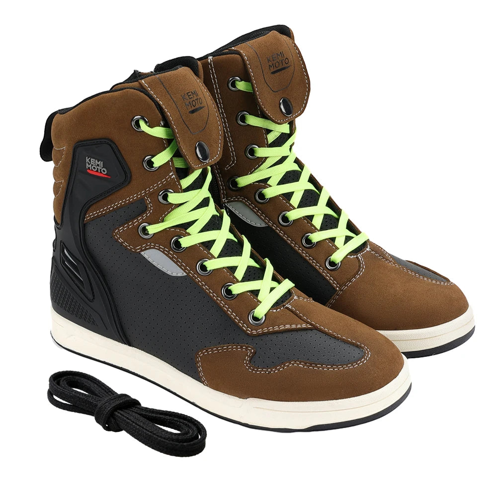 Motorcycle Summer Riding Shoes Men Riding Casual Short Boots  Anti-collision Reflective Protection Durable Equipments Moto Gear