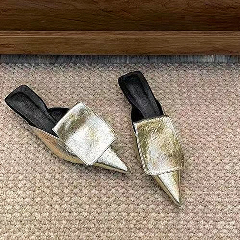 Luxury Summer Shoes Women Heels Gold Silver Black Pu Pointed End Elegant Women's Pumps Fashion Party Office Luxury High Heel