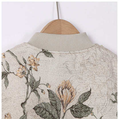 Luxury Beaded Embroidered Jacquard Bomber Jacket Women 2025 New Fashion Casual Chic Baseball Coat Elegant Versatile Outerwear