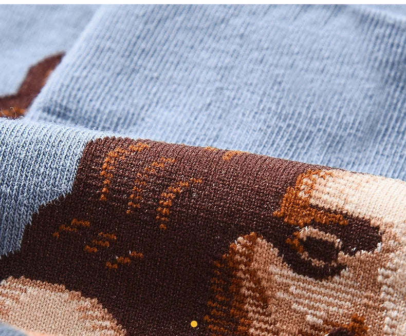 2024 Autumn and winter new socks female French plant series in high tide women's socks  designer socks