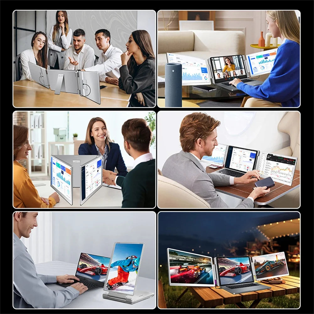 Dual Screen Extender FHD IPS Gaming Display Portable LCD Backlit Monitor High Definition for Productivity 14 to 16 inch Rospider