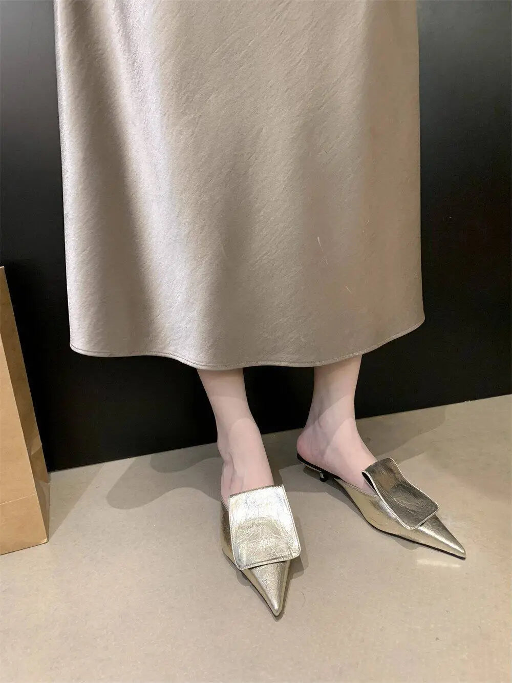 Luxury Summer Shoes Women Heels Gold Silver Black Pu Pointed End Elegant Women's Pumps Fashion Party Office Luxury High Heel