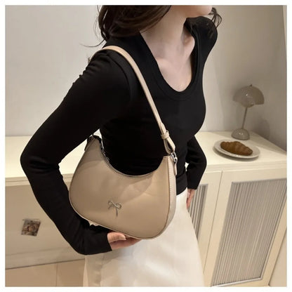 Bowknot Armpit Bag Korean Underarm Bag Luxury PU Leather Y2K Handbag Girls Shoulder Bag