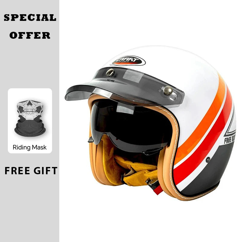 Men Women Open Face Motorcycle Helmets DOT Approved Jet Helmet Capacete De Moto ABS Material Moto Equipments ECE Certified