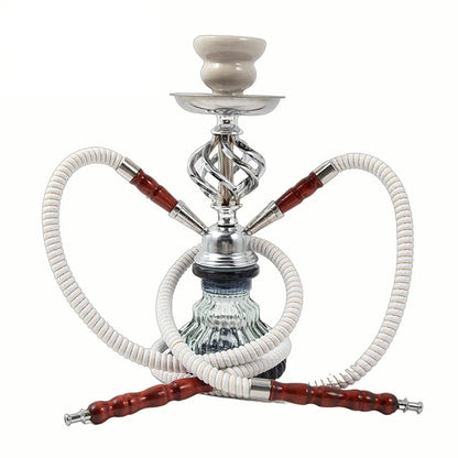 Glass Complete Shisha Hookah Set with Ceramic Bowl Tongs Hookah Hose Shisha Nargile Sheesha Narguile Chicha Water Pipe Hookah