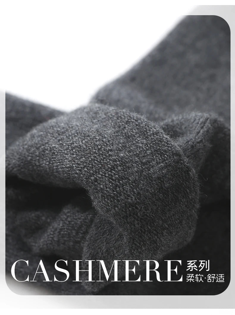 100% Cashmere Socks Women's Knitted Long Tube Socks High Elasticity Warm Straight Tube Socks Autumn Winter Mid Tube Sock