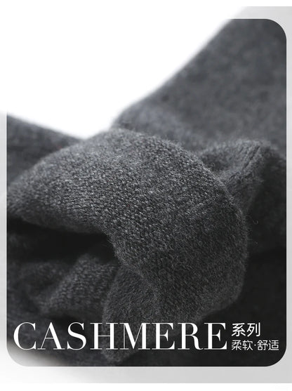100% Cashmere Socks Women's Knitted Long Tube Socks High Elasticity Warm Straight Tube Socks Autumn Winter Mid Tube Sock