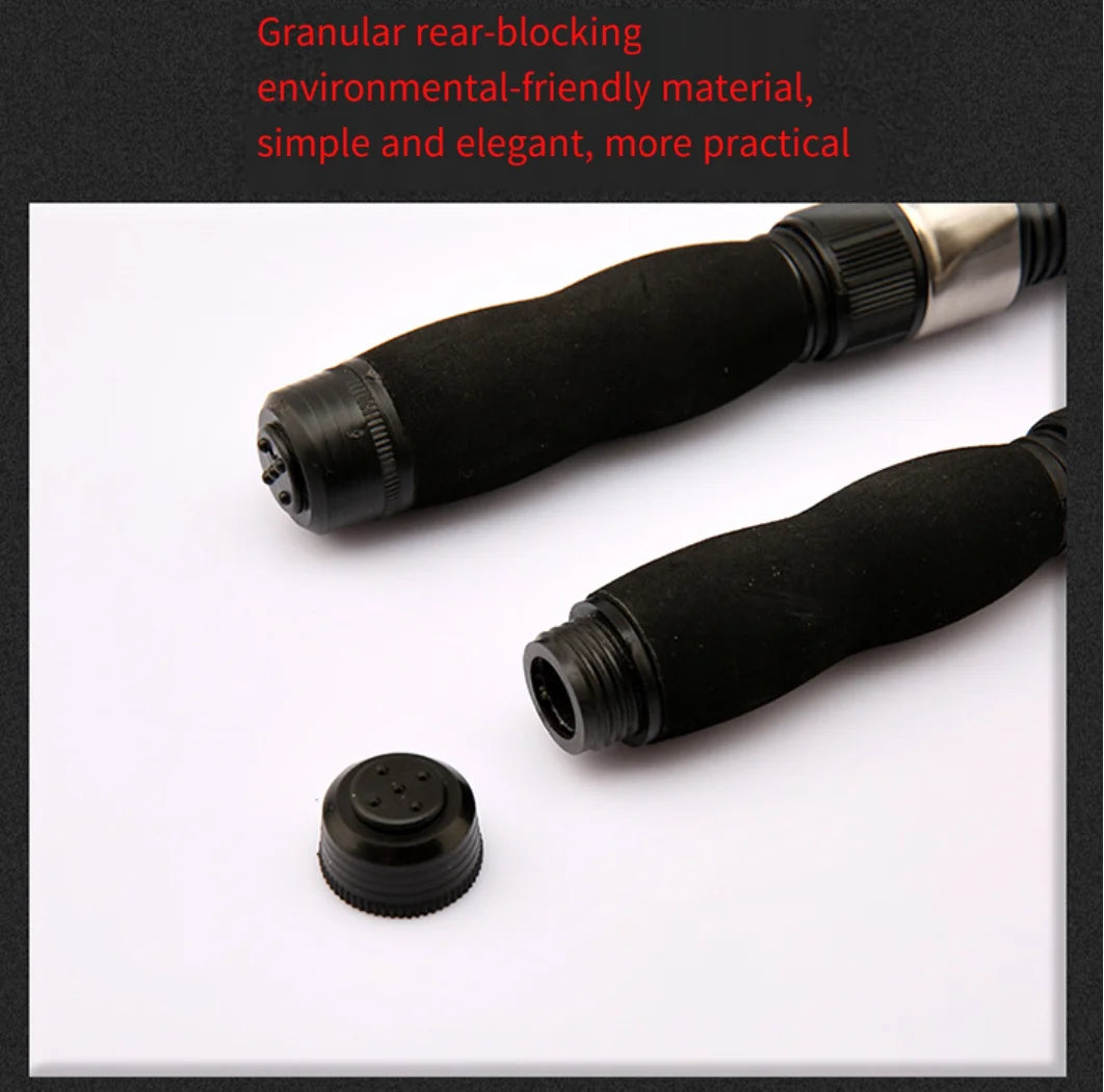Mini Telescopic Sea Fishing Rod, Portable Spinning Rod 1.0-2.3m Ultra-Short Travel Rock Fishing Rod with Metal Spinning Reel