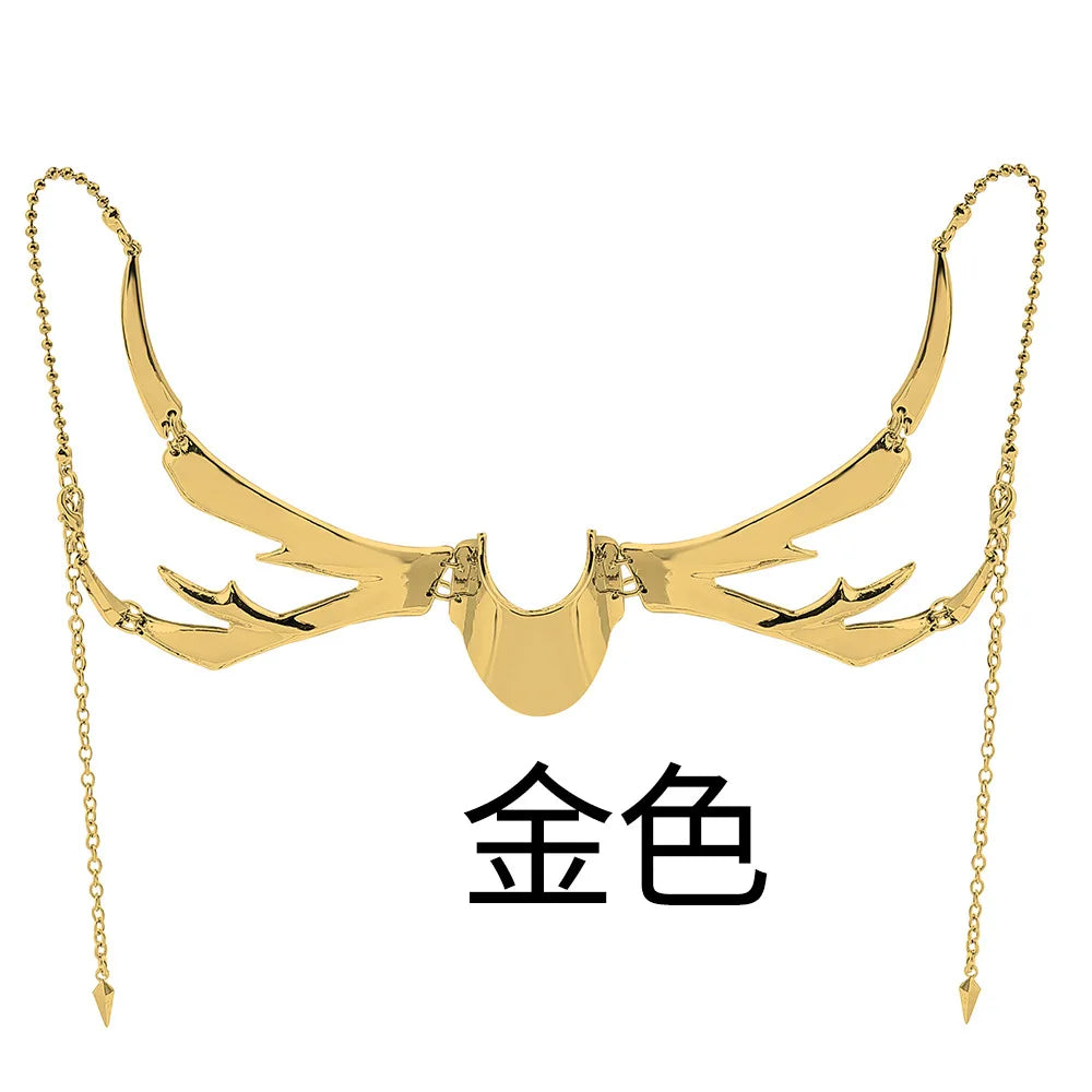 Punk Alien Decent Nose Mechanical Mask Cosplay Chin Gothic Masks Metal Face Wearing Halloween Masquerade Party Accessories