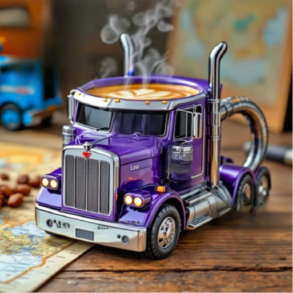 New Creative Truck Design Coffee Mug  1pcs Desktop Home Kitchen Semi Truck Coffee Cup 11 Ounces Semi-Trailer Water Cup Ornament