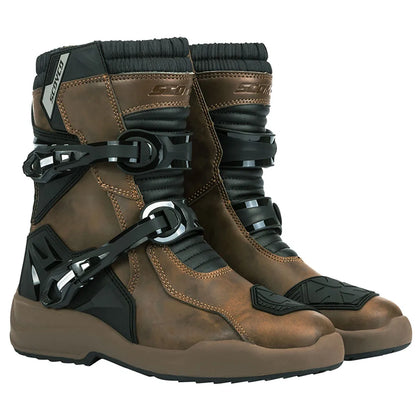Retro Motorcycle Boots Cowhide Waterproof Mid-Calf Long riding Boots Men Women Riding Motocross Bota Motorbike Motocross Shoes
