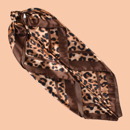 1PCS Women's Sexy Multicolor Leopard Print Woven Scarf Large Fashionable Headscarf for Travel Party Ladies Silk Square Scarf