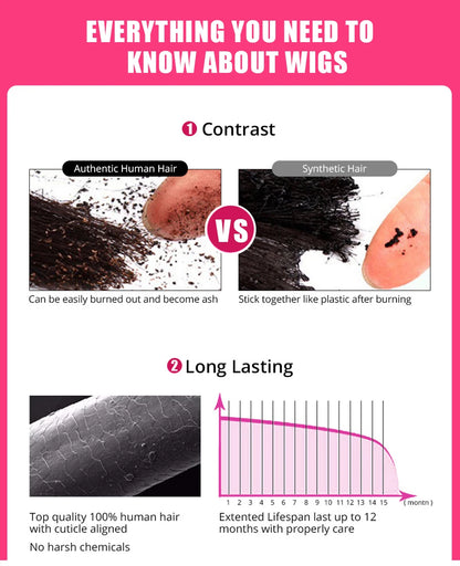 Straight Pixie Cut Wig Transparent Lace Human Hair 13×4 Human Hair Wigs Short Bob Wig For Black Woman hair Natural Color/#4