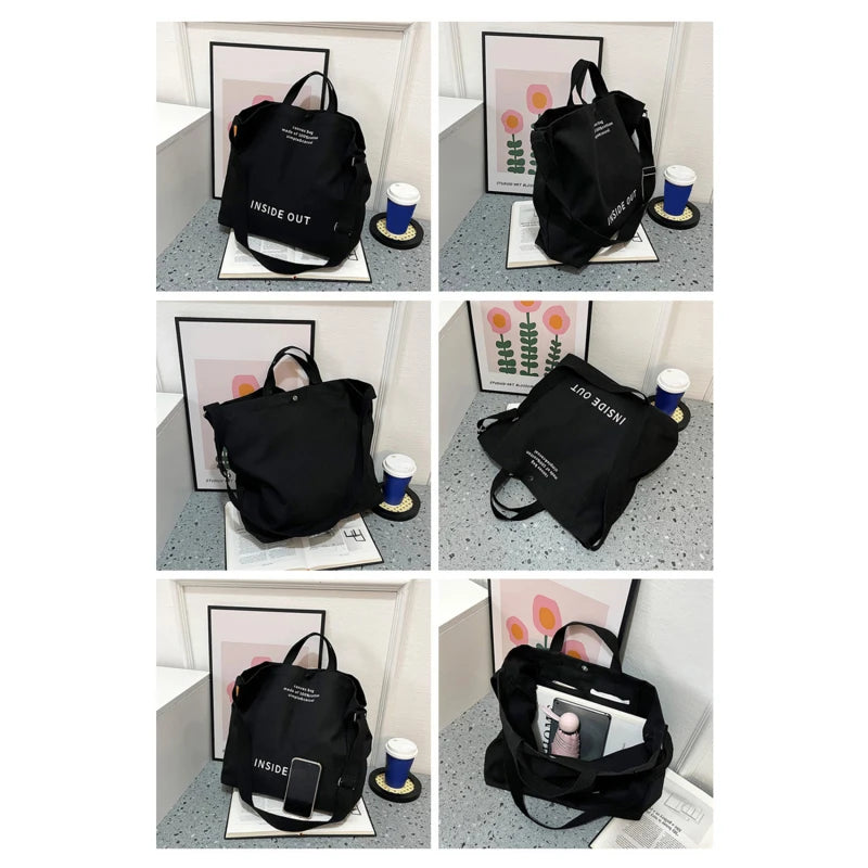 High Quality Canvas Men and Women Simple Cross-body Bag Wash Canvas Thick Handbag Large Capacity Arts Students Package Satchel