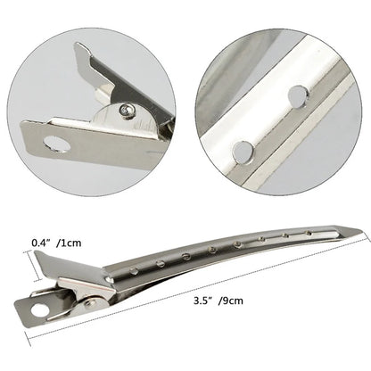 Woman Hair Care Clips Metal Steel Hairdressing Sectioning Clip Clamps Barber Hair Cut Use Styling Tools Hair Root Fluffy Hairpin