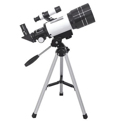 150X Astronomical Telescope , 70mm Aperture Refractor Portable Travel Telescope with Phone Adapter &Wireless Remote