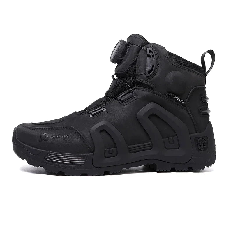 Motorcycle Riding Boots Waterproof Cowhide Leather Breathable Anti-Slip Wear-Resistant Touring Moto Shoes for Men Women
