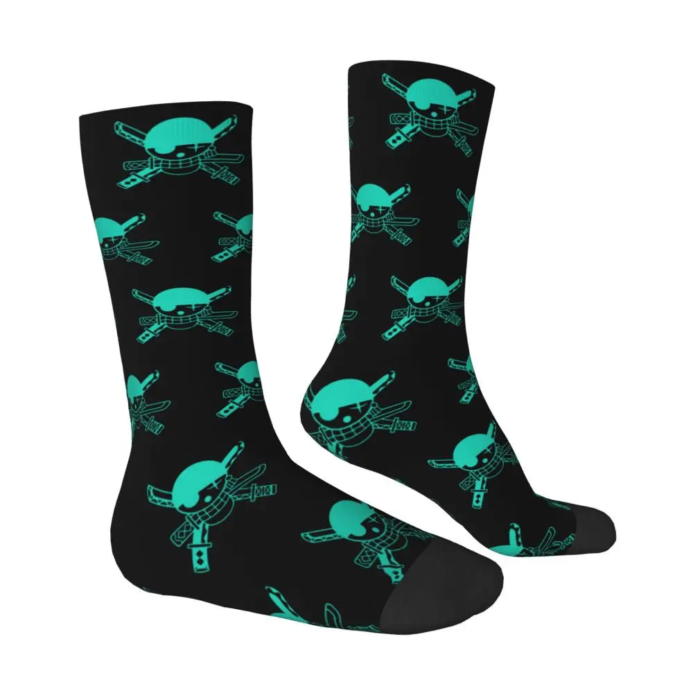 Fashion Men's Socks Harajuku Tony Tony Choppers Sock Luffys Zoros Trafalgar Law Anime Women's Socks Spring Summer Autumn Winter