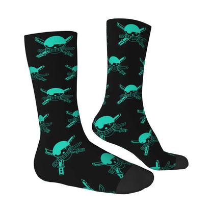 Fashion Men's Socks Harajuku Tony Tony Choppers Sock Luffys Zoros Trafalgar Law Anime Women's Socks Spring Summer Autumn Winter