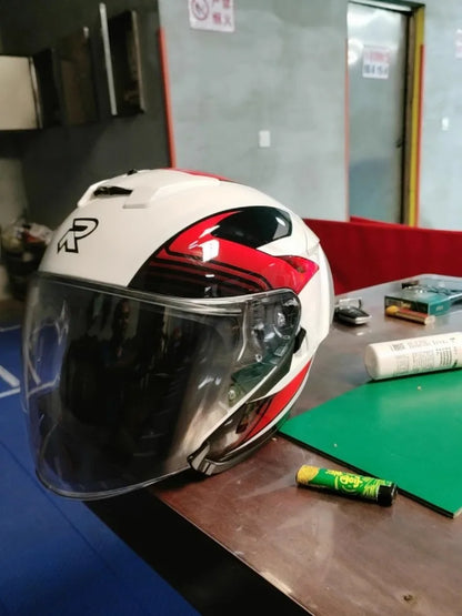 RSV DOT Motorcycle Helmet Double Visor 3/4 Half Helmets Scooter Casco Moto for Men Women Capacete Motorcycle Street Bike Gear