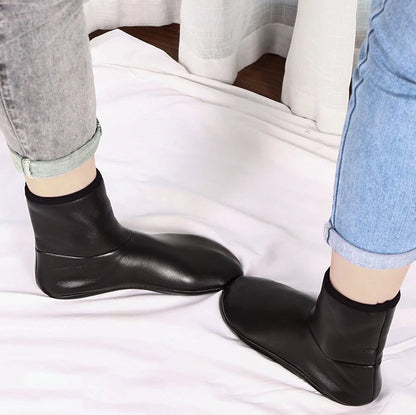 1/3/5Pairs High Elasticity Balck New Muslim Prayer Wear Socks High Quality PU Warm Leather Unisex General Floor Carpet Sock