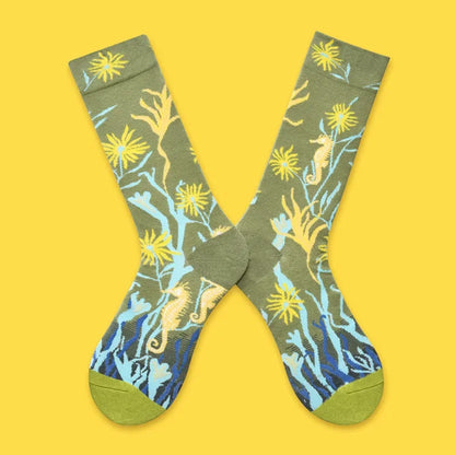 2024 Autumn and winter new socks female French plant series in high tide women's socks  designer socks