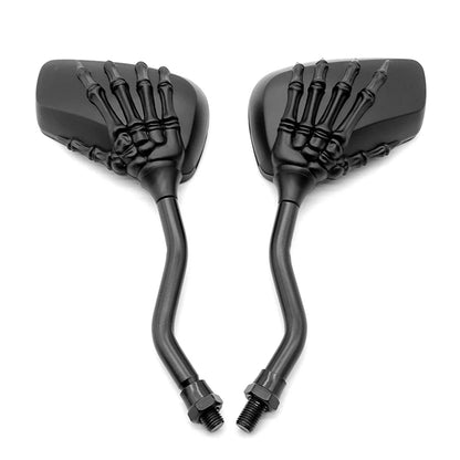 Universal Motorcycle Skull Hand Claw Rear-View Side Mirror Universal Fit Mirror Bolt For Street Sport Bike Chopper Cruiser