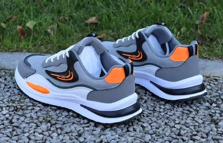 New Spring Autumn Men's Breathable Mesh Sports Shoes Korean Style Lightweight Casual Shoes Soft Bottom Running