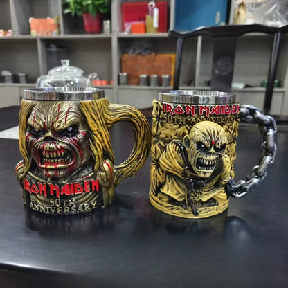 Iron Maiden 50th Anniversary Iron Maiden Coffee Cup Stainless Steel Mark Cup Decoration