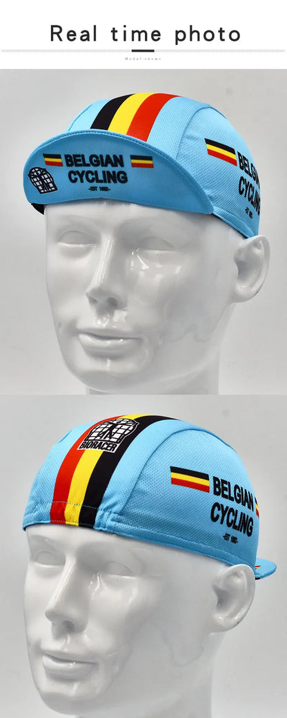 Classic Retro Belgium Cycling Cap Summer Breathable Racing MTB Bicycle Hat