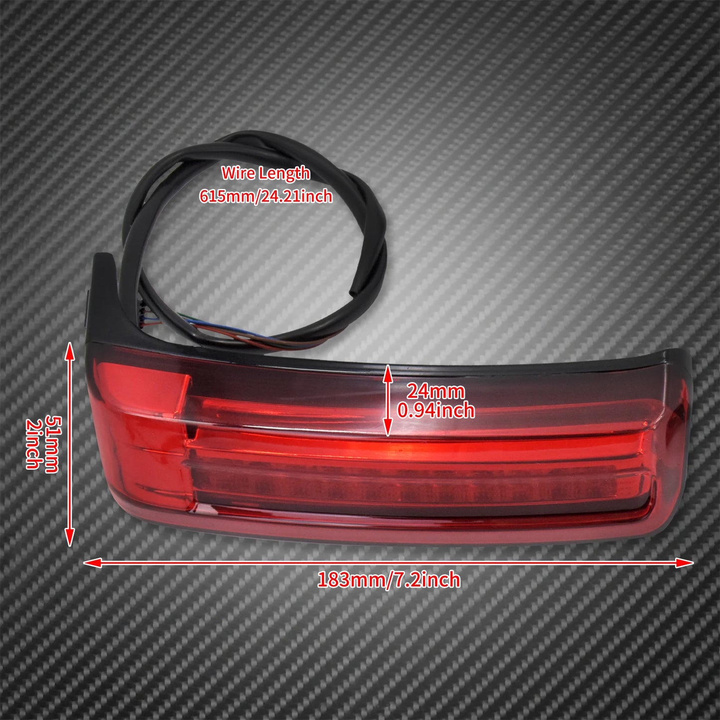 2xMotorcycle LED SaddleBag Turn Lamp Light Run Brake Light For Harley Touring Street Glide Road King FLHR Limited CVO 2014-2022