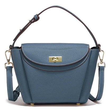 Zency Luxury Genuine Leather Tote Bag For Women Elegant High End Bag Shoulder Crossbody Handbag Top Handle Bags Noble Purple Bag