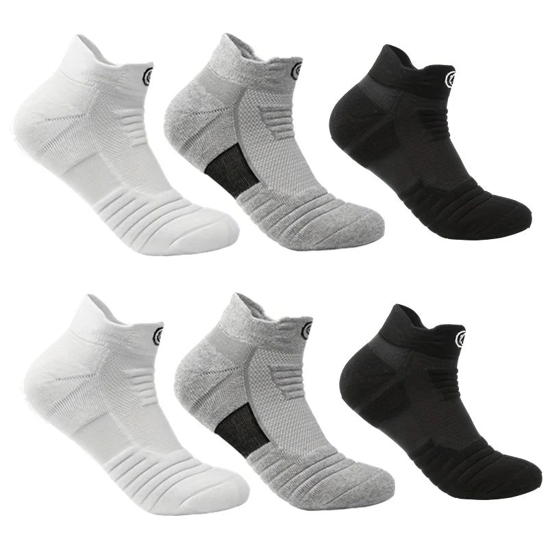 3/6 Pairs Sports Socks For Man High Quality Comfortable Breathable Basketball Short Socks Casual Fashion Low-cut Ankle Socks