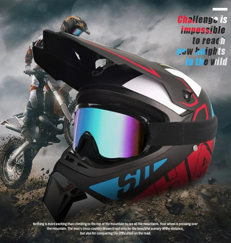Youth Kids Motocross & Dirt Bike Helmet - Off-Road Downhill AM DH Cross Helmet - DOT Certified for Young Riders