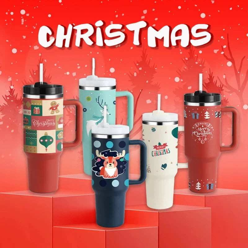 40oz H2.0, 304 Stainless Steel Vacuum Insulated Tumbler With Lid Straw For Water Cold Warm Thermal Coffee Car Cup