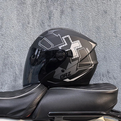 ORZ-705 Latest High Quality Motorcycle Helmet Half Covering Dual Lens Cascos para Motos Male Female Couple Capacetes de Moto