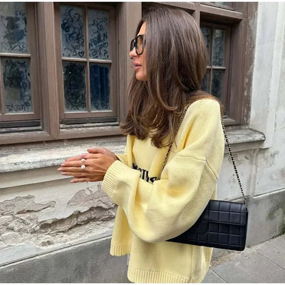 2026 EME Studio Winter Spain Version Of The Letter Printed Shirt New Unisex Loose Couple Personality Casual Fashion Sweater