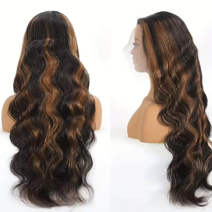 1B30 Highlight Body Wave Human Hair Wig 13x6 13x4 Hd Lace Front Wig Loose Body Wave PrePlucked Pre Cut Lace 4x4 5x5 Glueless Wig