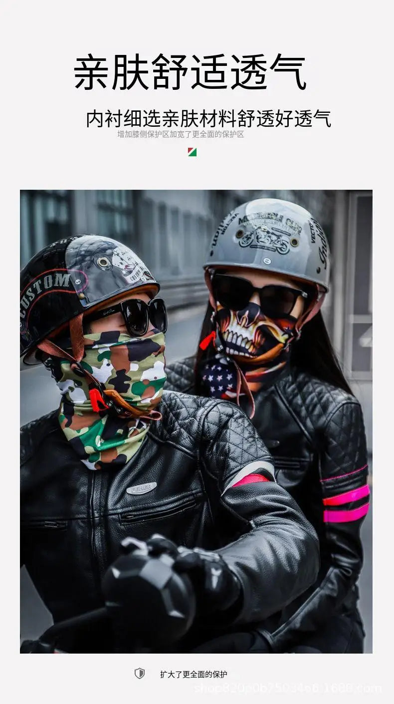 Retro Bucket Half Helmet for Men & Women - Motorcycle & Electric Bike Safety Helmet