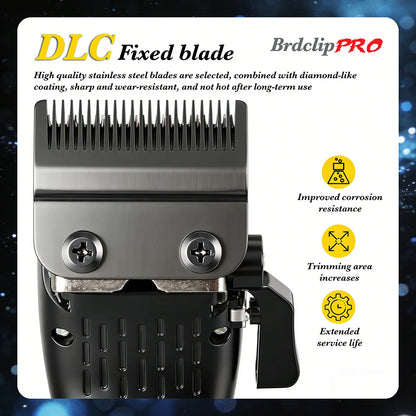 Professional BRDCLIP Barber Cordless Hair Clipper Kit DLC Ceramic Moving Blade Trimmer 75000RPM Grooming Tool Brushless Motor