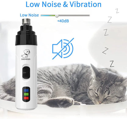 Rechargeable Dog Nail Grinders USB Charging Pet Nail Clippers Electric Dog Cat Paws Nail Grinder Grooming Trimmer Tools