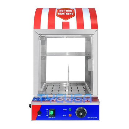Commercial Hot Dog Warmer Cabinet Stainless Steel Display Heater Food Warming Showcase With Temperature Control For Outdoor Use