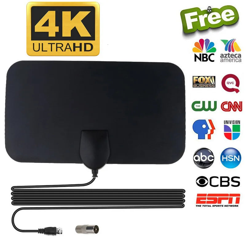 1080P TV Antenna For Global Digital 4K TV DVB-T2 Booster HDTV For RV outdoor Car antenna Indoor Smart TV EU Plug